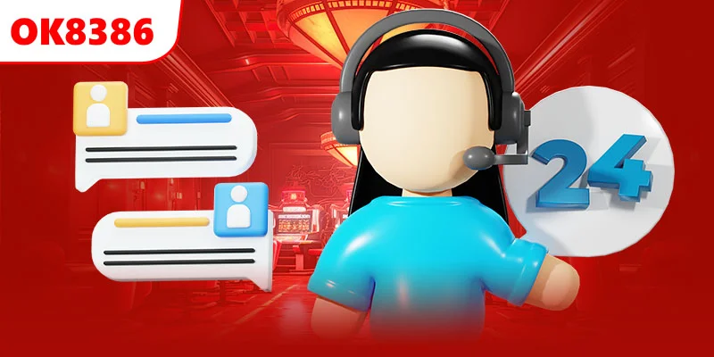 Khi liên hệ CSKH OK8386 lập tức nhân viên sẽ xác minh và xử lý